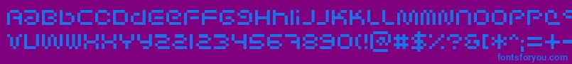 SciFiedBitmap Font – Blue Fonts on Purple Background