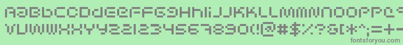 SciFiedBitmap Font – Gray Fonts on Green Background
