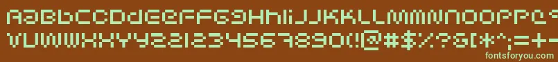 Шрифт SciFiedBitmap – зелёные шрифты на коричневом фоне