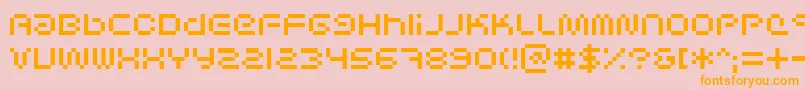 Шрифт SciFiedBitmap – оранжевые шрифты на розовом фоне