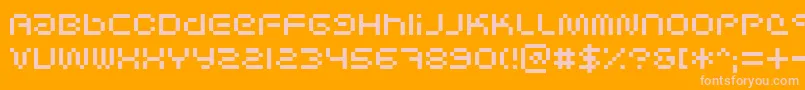 SciFiedBitmap Font – Pink Fonts on Orange Background