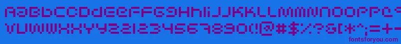 Lisätietoja SciFiedBitmap-fontista SciFiedBitmap-fontti – violetit fontit sinisellä taustalla