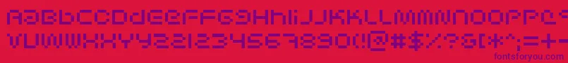 SciFiedBitmap Font – Purple Fonts on Red Background