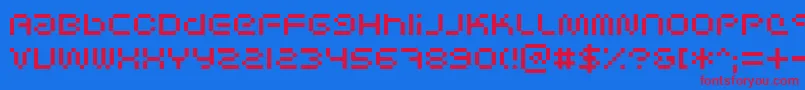 SciFiedBitmap Font – Red Fonts on Blue Background