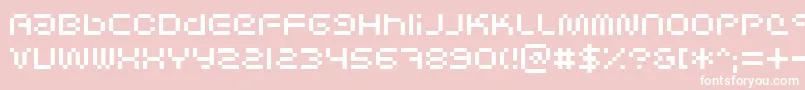 Шрифт SciFiedBitmap – белые шрифты на розовом фоне