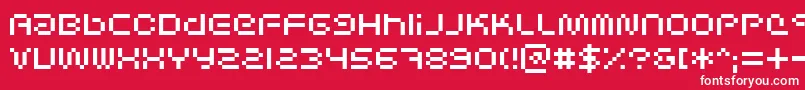 SciFiedBitmap Font – White Fonts on Red Background