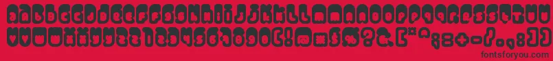 Venus Font – Black Fonts on Red Background