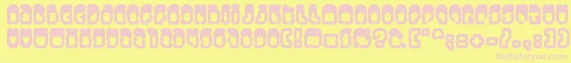 Venus Font – Pink Fonts on Yellow Background