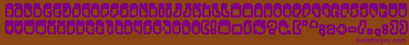 Venus Font – Purple Fonts on Brown Background