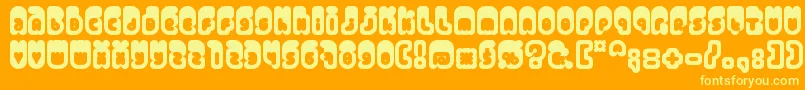 Venus Font – Yellow Fonts on Orange Background