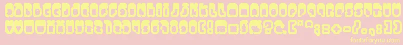 Venus Font – Yellow Fonts on Pink Background