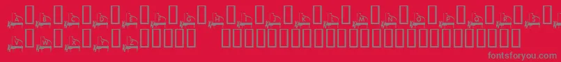 KrPianoMan Font – Gray Fonts on Red Background