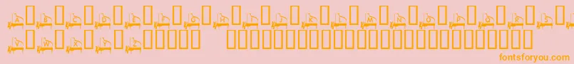KrPianoMan Font – Orange Fonts on Pink Background