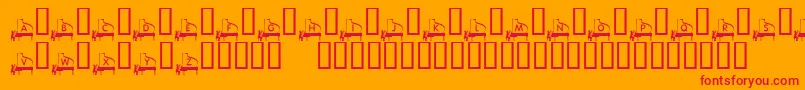 KrPianoMan Font – Red Fonts on Orange Background