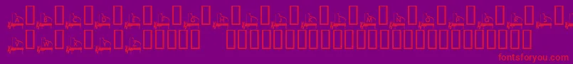 KrPianoMan Font – Red Fonts on Purple Background