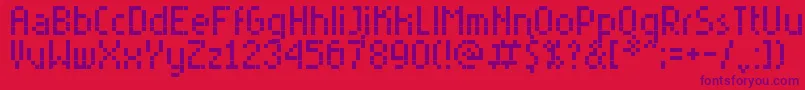 RittswoodyoungRegular Font – Purple Fonts on Red Background