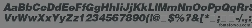 HelveticaBlackitalic Font – Black Fonts on Gray Background