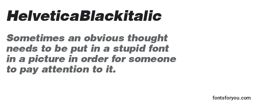 Czcionka HelveticaBlackitalic