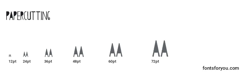 Papercutting (85180) Font Sizes