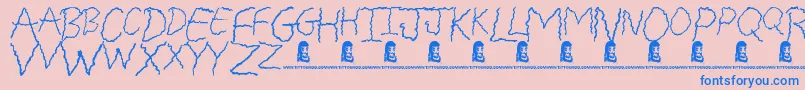 FreakyFriday Font – Blue Fonts on Pink Background