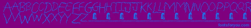 FreakyFriday Font – Blue Fonts on Purple Background