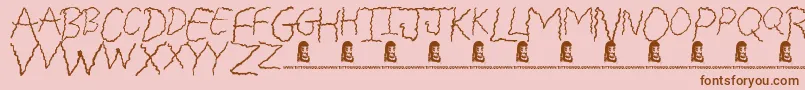 FreakyFriday Font – Brown Fonts on Pink Background
