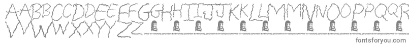 フォントFreakyFriday – 白い背景に灰色の文字