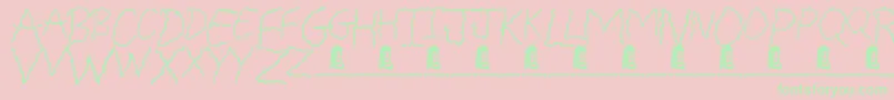 FreakyFriday Font – Green Fonts on Pink Background