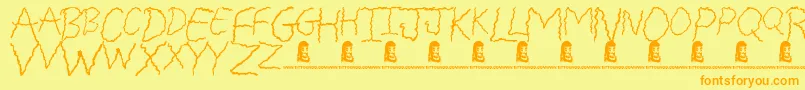 FreakyFriday Font – Orange Fonts on Yellow Background
