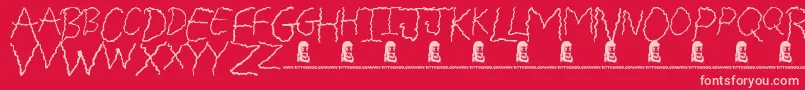 FreakyFriday Font – Pink Fonts on Red Background