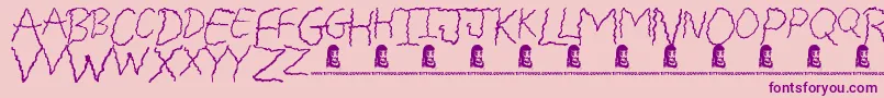 FreakyFriday Font – Purple Fonts on Pink Background