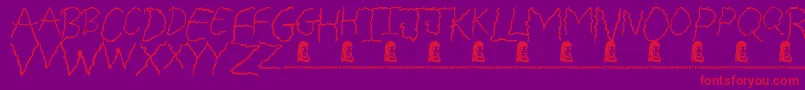 FreakyFriday Font – Red Fonts on Purple Background