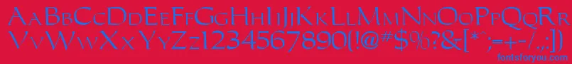 Carolus Font – Blue Fonts on Red Background