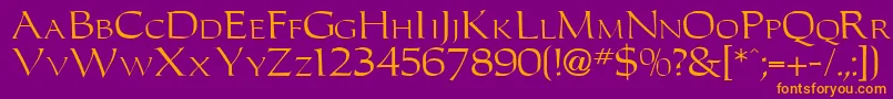 Carolus Font – Orange Fonts on Purple Background