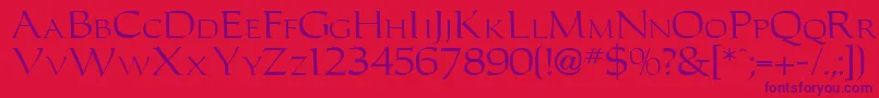 Carolus Font – Purple Fonts on Red Background