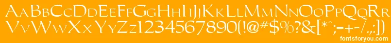Carolus Font – White Fonts on Orange Background