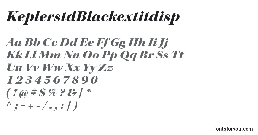 Fuente KeplerstdBlackextitdisp - alfabeto, números, caracteres especiales