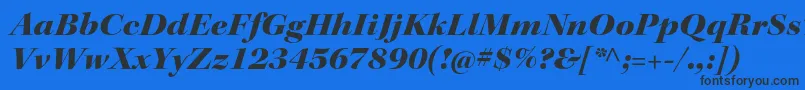 KeplerstdBlackextitdisp Font – Black Fonts on Blue Background