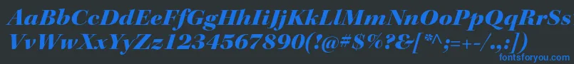 KeplerstdBlackextitdisp Font – Blue Fonts on Black Background