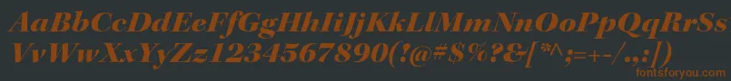 Шрифт KeplerstdBlackextitdisp – коричневые шрифты на чёрном фоне