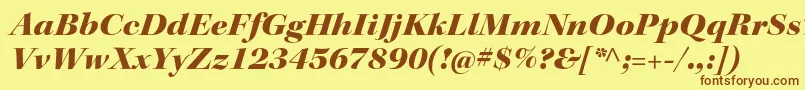 Шрифт KeplerstdBlackextitdisp – коричневые шрифты на жёлтом фоне