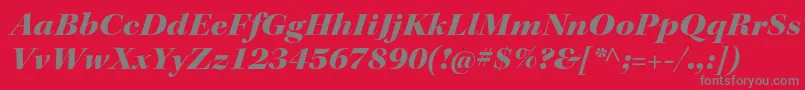 KeplerstdBlackextitdisp Font – Gray Fonts on Red Background