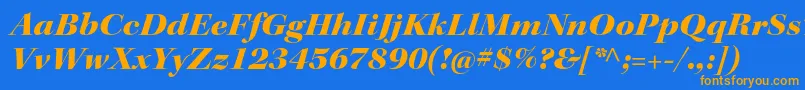 KeplerstdBlackextitdisp Font – Orange Fonts on Blue Background