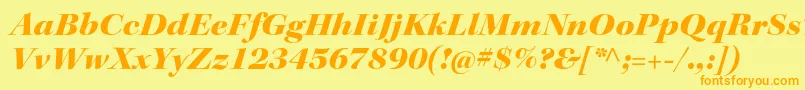 KeplerstdBlackextitdisp Font – Orange Fonts on Yellow Background