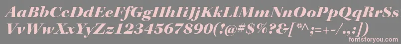 KeplerstdBlackextitdisp Font – Pink Fonts on Gray Background