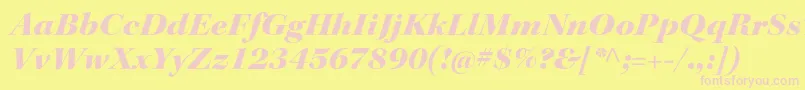 KeplerstdBlackextitdisp Font – Pink Fonts on Yellow Background