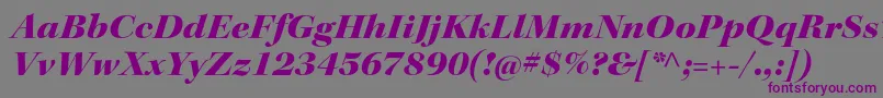 KeplerstdBlackextitdisp Font – Purple Fonts on Gray Background