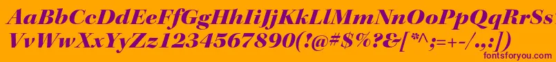 KeplerstdBlackextitdisp Font – Purple Fonts on Orange Background