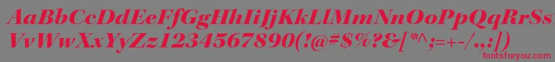 KeplerstdBlackextitdisp Font – Red Fonts on Gray Background