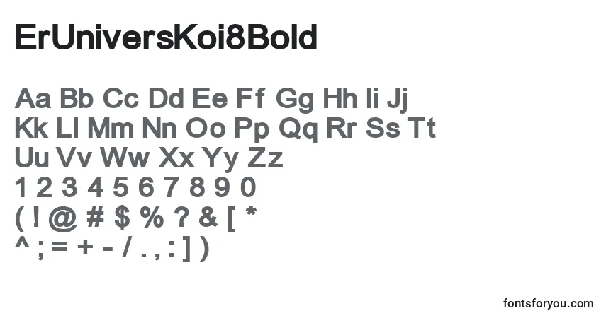 Schriftart ErUniversKoi8Bold – Alphabet, Zahlen, spezielle Symbole